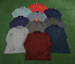 Lot Of 10 Under Armour Golf Men’s Medium Heat Gear Loose Fit 1/4 Zip M152