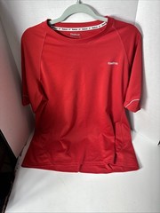 Reebok Mens Athletic Shirt Large Red Hydromove Performance Workout Tee