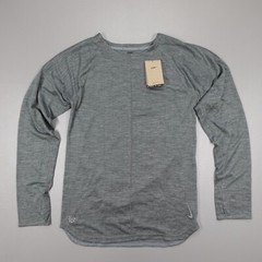 Nike Yoga Dri-Fit Yoga Move to Zero Training Top Thumbholes Grey Men’s Size S