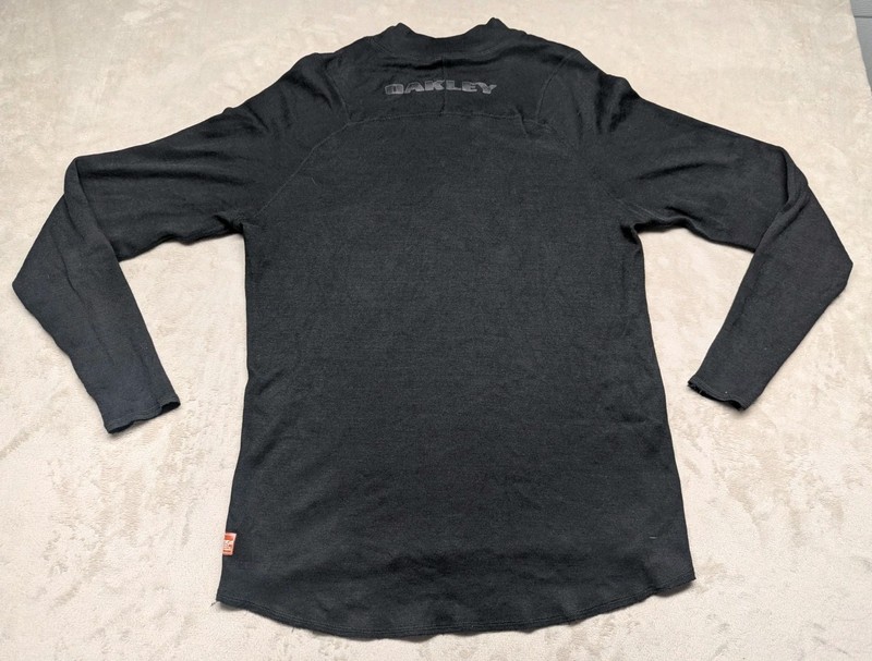 Y2k Oakley Shirt Mens XL Black Carbon X Performance Base Layer Long Sleeve #0480 gallery