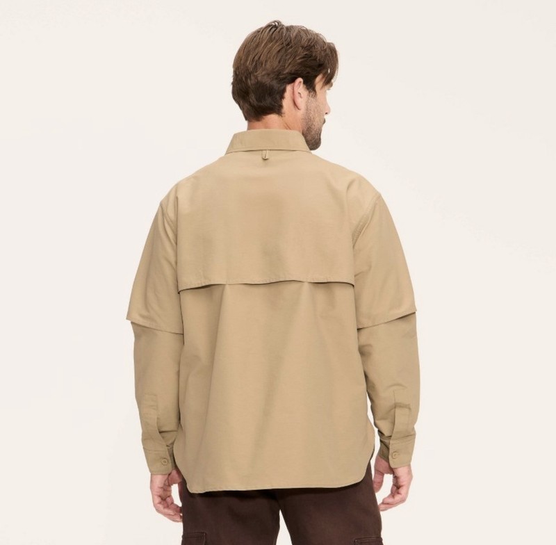 NEW Woolrich x Target Khaki Vented Long Sleeve Fishing Shirt Outdoor Mens S gallery