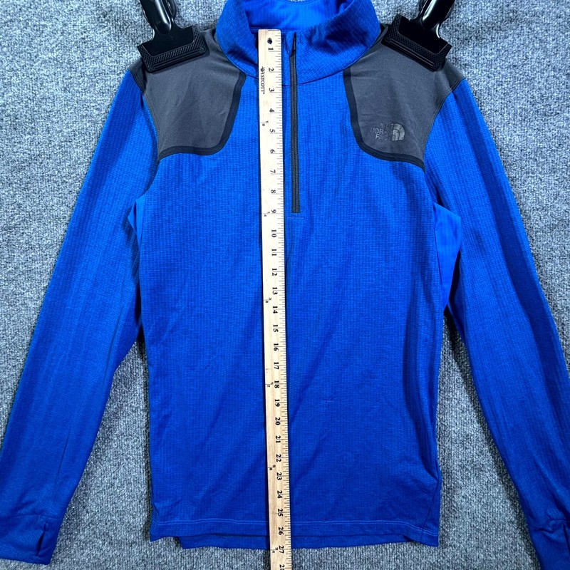 The North Face FlashDry Golf Shirt Men's S Blue Polyester Athletic Quarter-Zip gallery