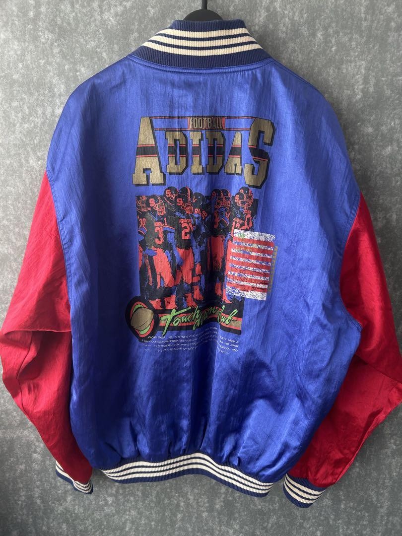 Adidas 80S Late Model Descente American Football Pattern Nylon Jacket Men L Limi gallery