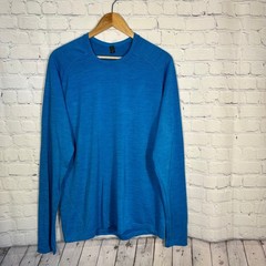 Lululemon Metal Vent Tech Long Sleeve Shirt Mens Large Blue Heathered Activewear