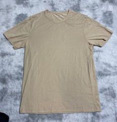 Lululemon Tan T Shirt Basic Athletic Stretch Comfort Mens Small/Medium ?