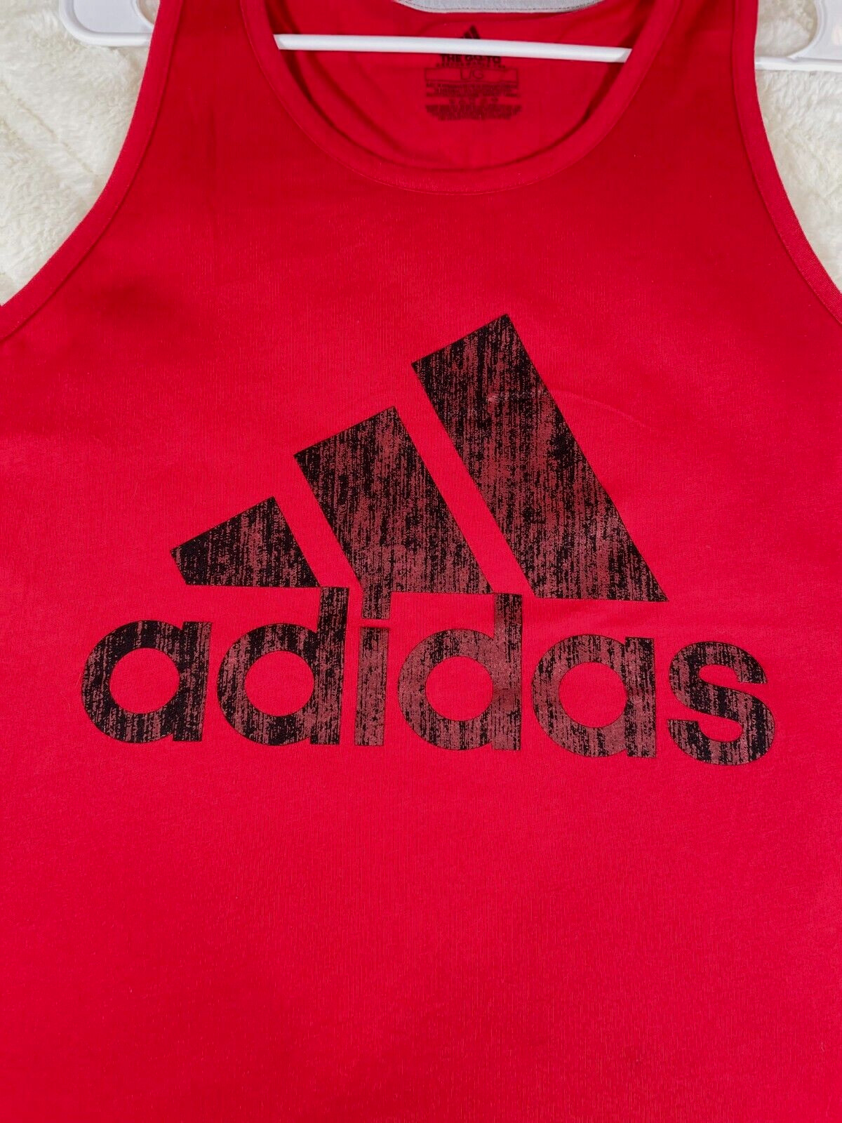 Mens Adidas The Go To Performance Red Tank Sz L gallery