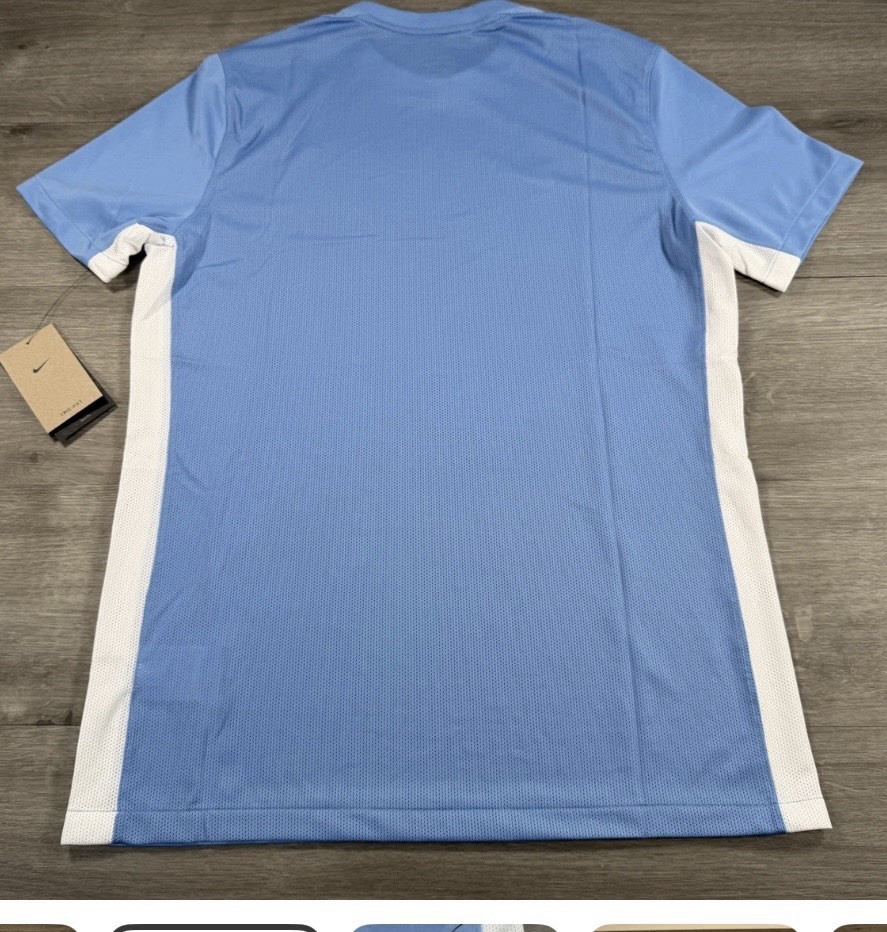 Nike Dri-FIT Shirt Mens Large Blue Slim Fit Chevron Soccer Jersey FD7417-448 gallery