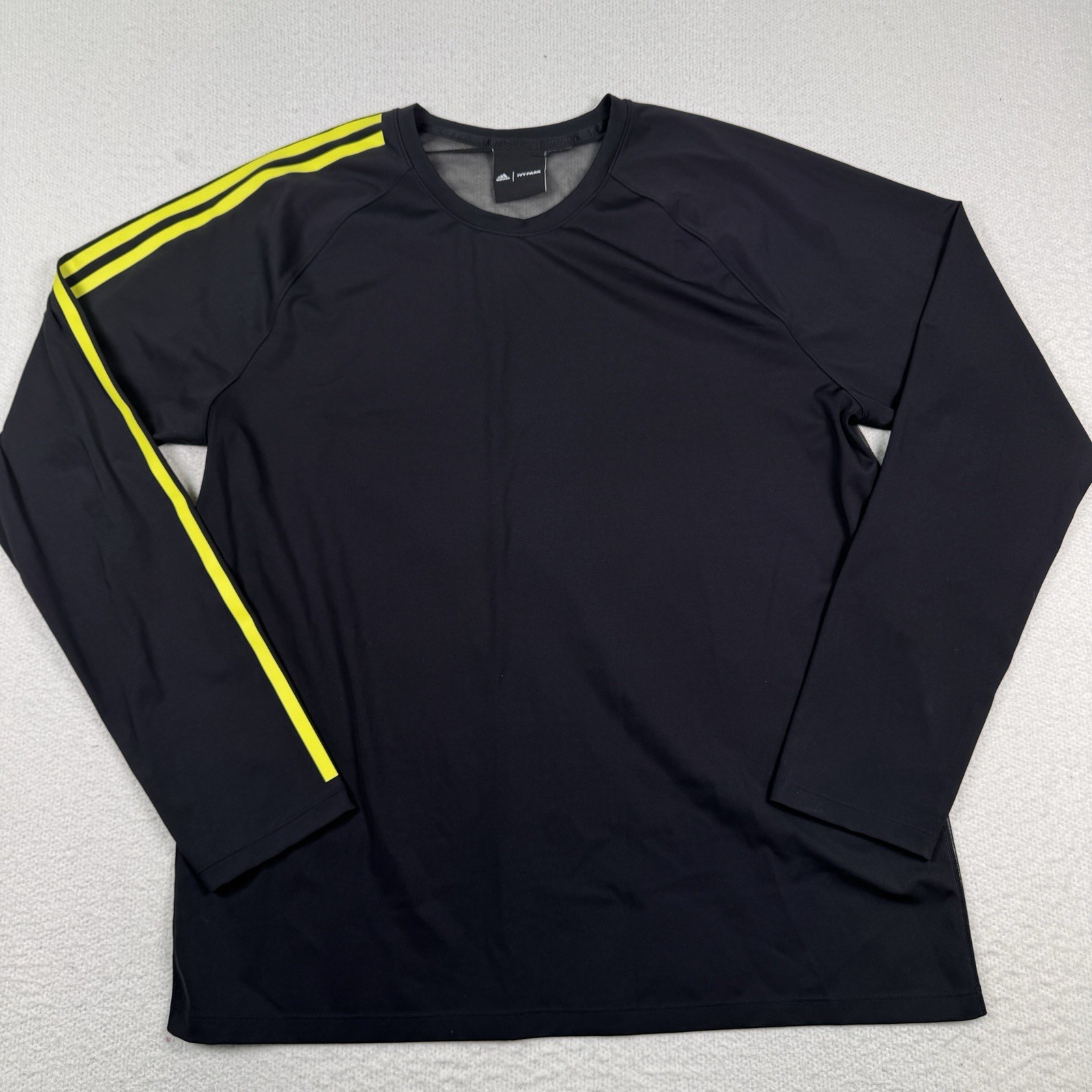 Adidas Ivy Park T Shirt Men Large ? Long Sleeve Mesh Back Running Gym Neon Black gallery