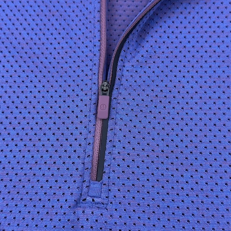 Lululemon Metal Vent Tech Midweight Half Zip Men XL Velvet Dust/Wild Indigo Golf gallery