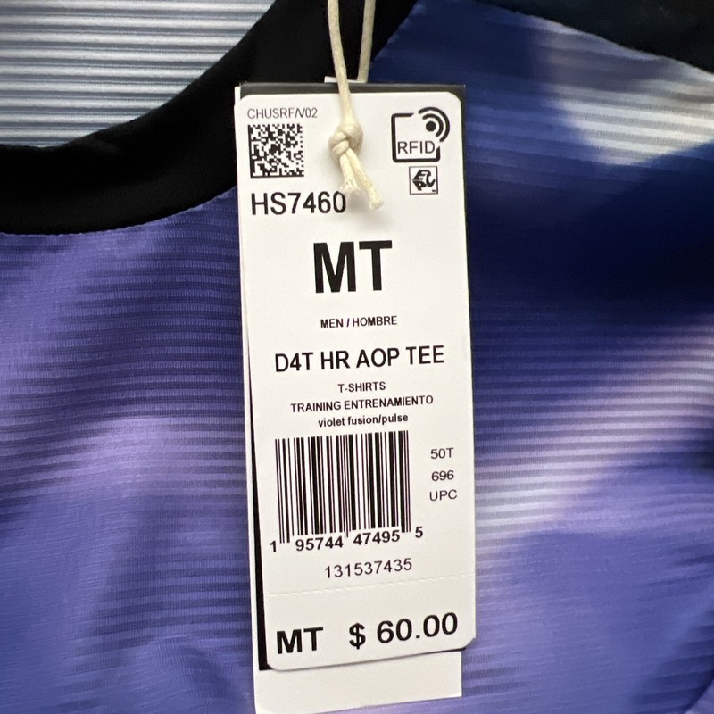 Adidas Men's Designed 4 Training HEAT.RDY AOP Tee HS7460 Violet Fusion Size MT gallery