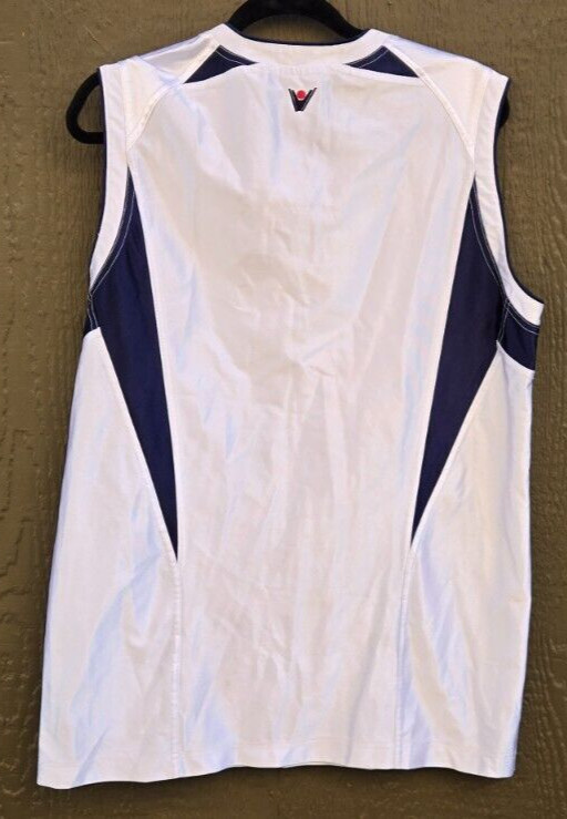 Macron brand logo tanktop xxl basketball sportsware leisure blue and white gallery