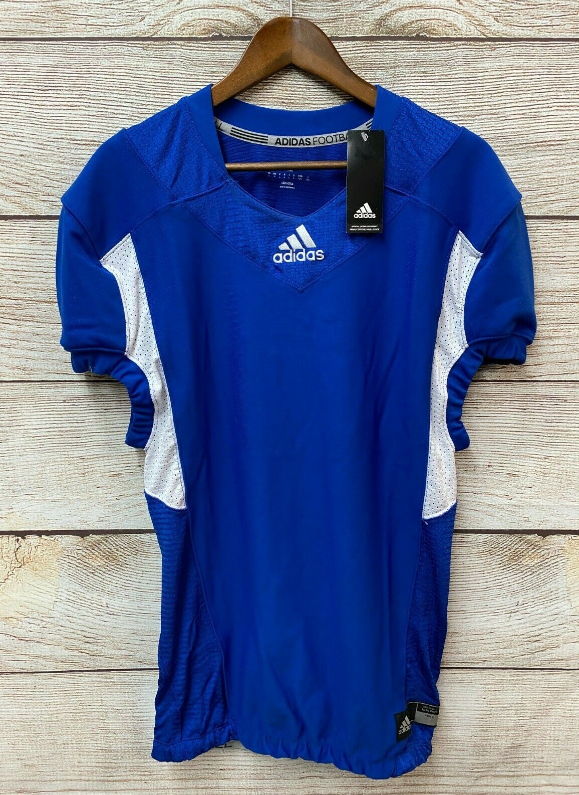 Adidas Techfit Football Shirt Mens Large RY Blue Football Compression New $80 gallery