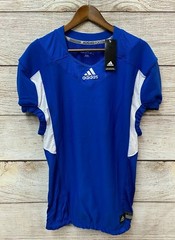 Adidas Techfit Football Shirt Mens Large RY Blue Football Compression New $80 L