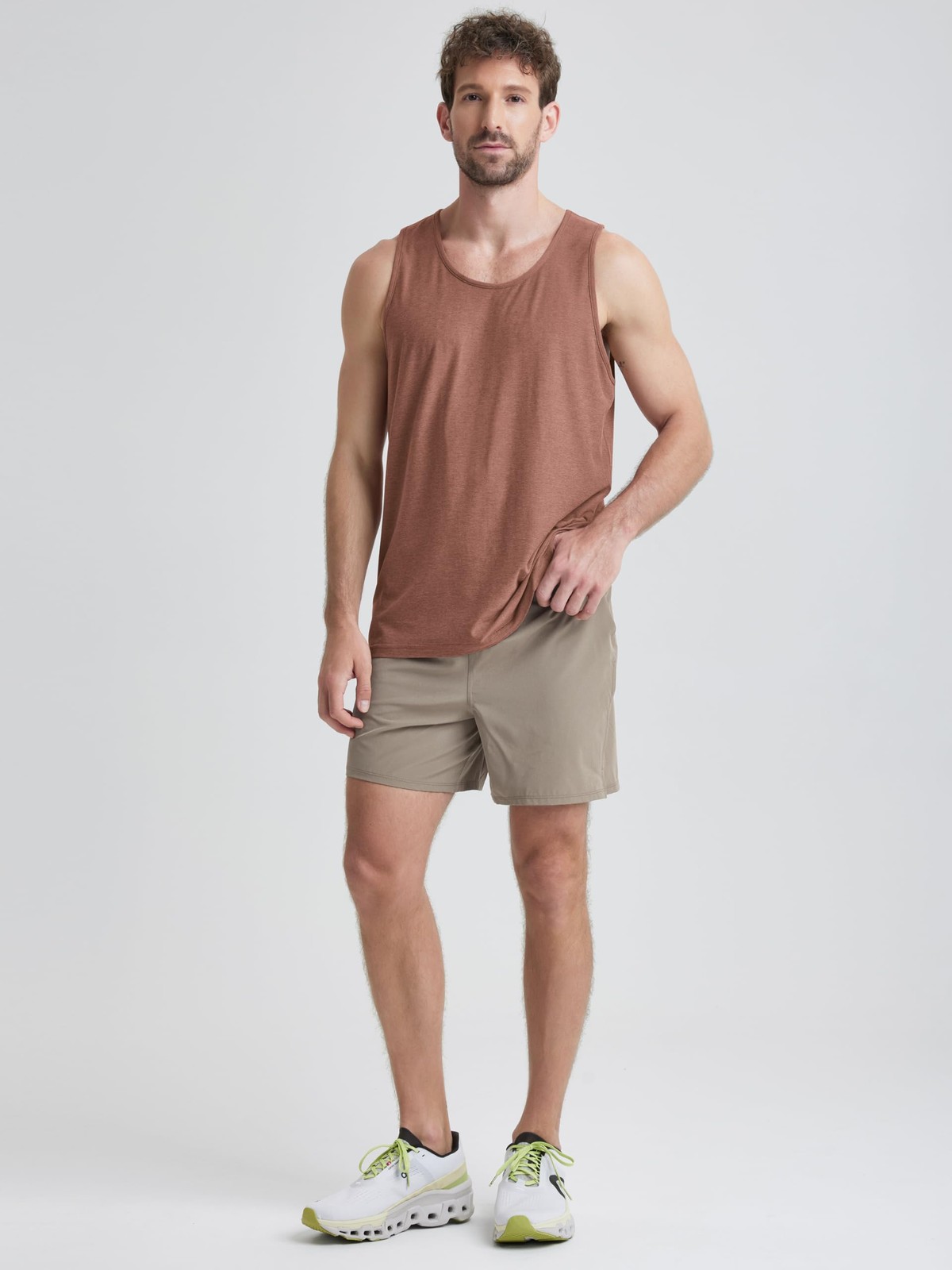 ODODOS Men's Performance Tank - odSTRATUM Tech Medium, Tamarind Heather gallery