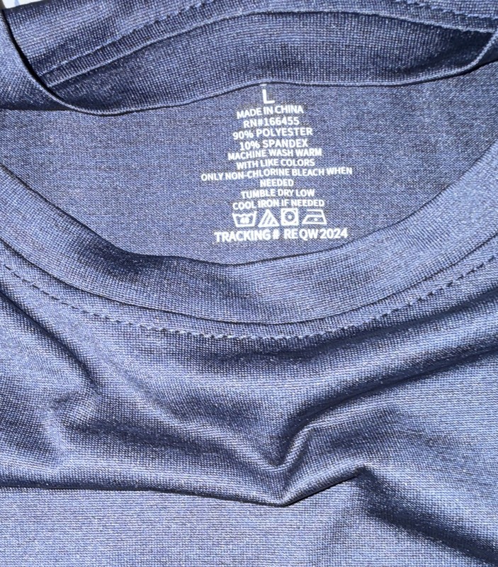 Men's Large Gray with Breathable insert Crew Neck Gym T-Shirt Brand New gallery