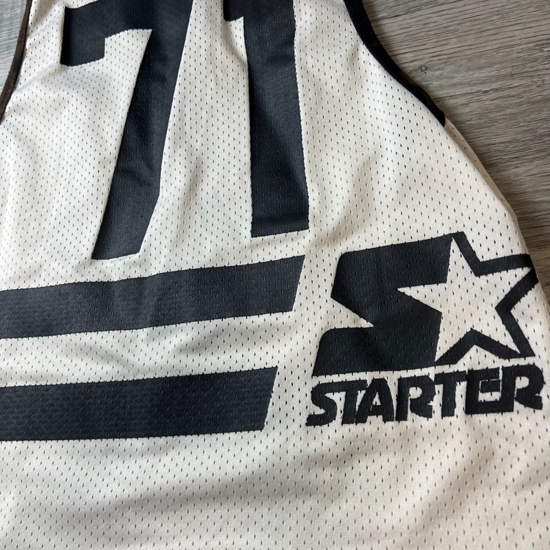 Starter Mesh Jersey Tank Top Unisex XS White Black 71 Graphic Black Label L65 gallery