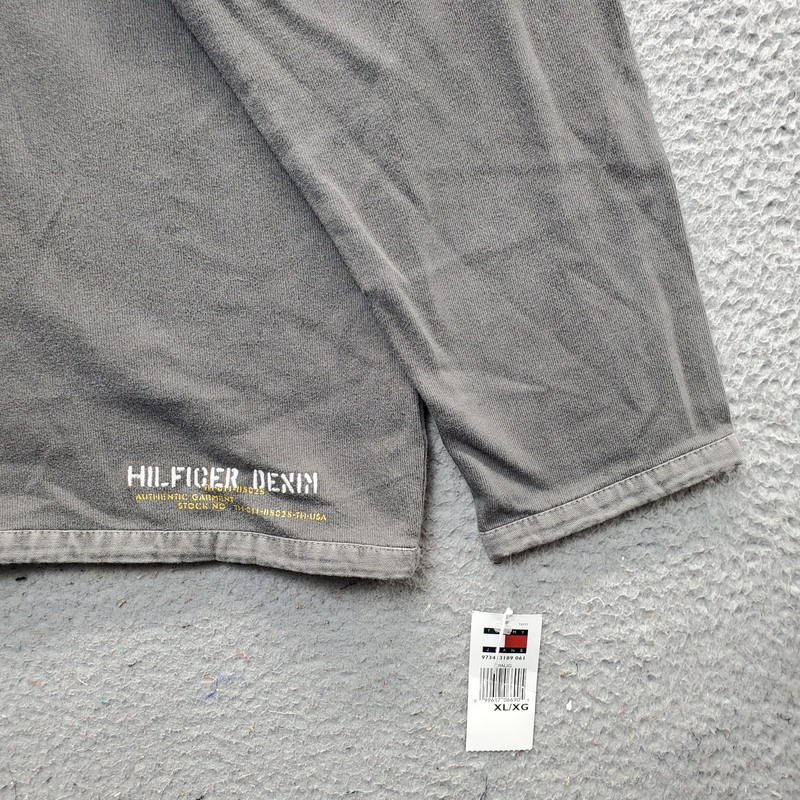 Tommy Hilfiger 1/4 Zip Pullover Mens XL Gray Authentic Fit Long Sleeve Pullover gallery