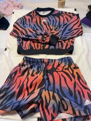 Adidas Women’s Size S Animal Print Sweatshirt and Shorts Set