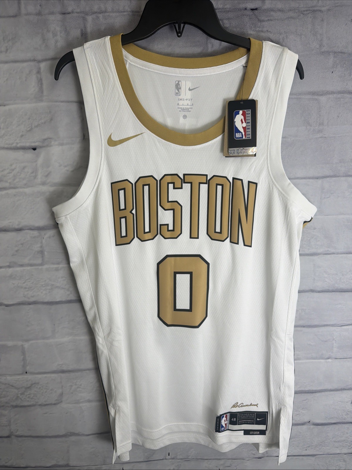 Jason Tatum Boston Celtics 2025-26 City Edition Nike NBA Swingman Jersey Sz 48L gallery