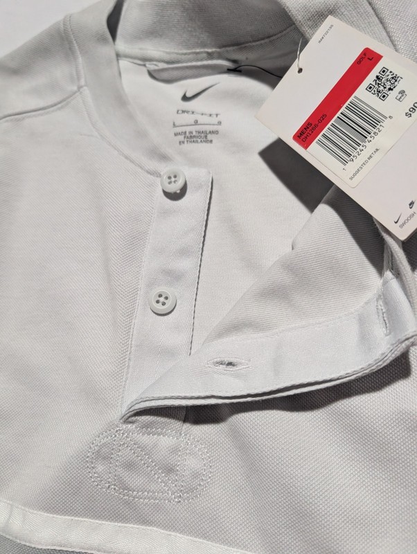 New L Nike Dri-Fit Long Sleeve Golf Pullover Gray Stripe Shirt DH1266-025 Men gallery