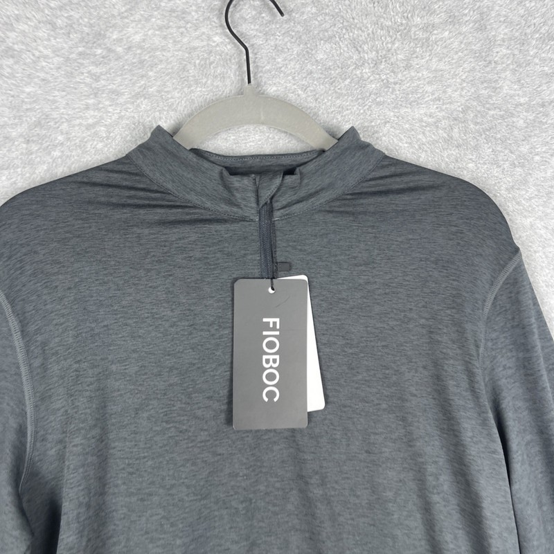 Fioboc Smooth Blend Half Zip Mock Neck Performance Top Mens S Active Gorpcore gallery