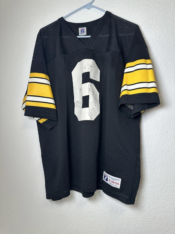 Vintage 1980s Men’s XL Pittsburgh Steelers #6 Jersey Home Black Logo 7 gallery