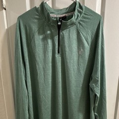Spyder Active Men’s Green 1/4 Zip Mock Neck Lightweight Pullover XXL/TG