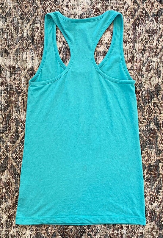 VTG Nike Track & Field Spellout Tank Top SZ S Turquoise Y2K Gray Tag T Shirt gallery