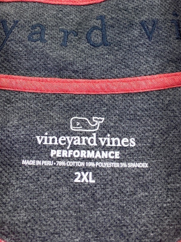 Vineyard Vines Men's Performance 1/4 Zip Mock Neck Woven Knit Red Pullover 2XL gallery