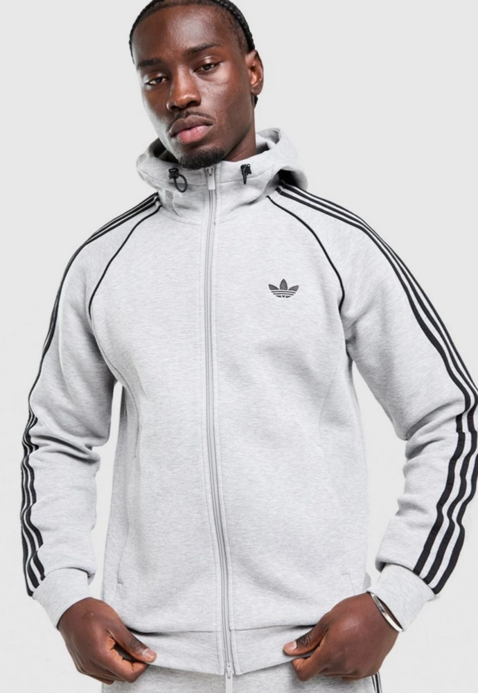 adidas Originals SST Spacer Full Zip Hoodie Mens M L XL Grey Bungee KH4194