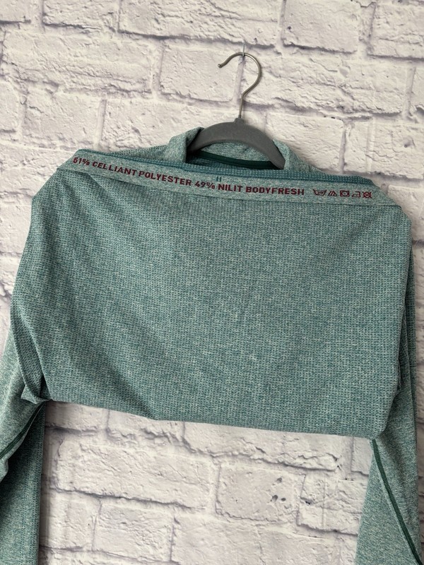 Rhone Celliant Performance Active Top Teal Men’s M Quarter Half Zip Hike gallery