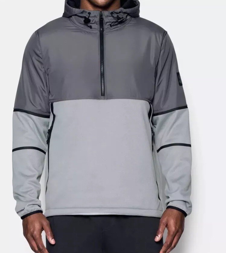Under Armour Pursuit Anorak Men’s Jacket Pullover Sz L Gray/Graphite 1294906 025 gallery