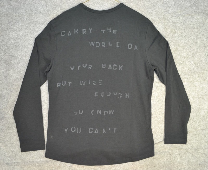 Lululemon 5 Year Basic Long Sleeve Mantra Mens Large Heathered Black lightweight gallery