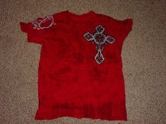 Mens Affliction Red Shirt! Size M