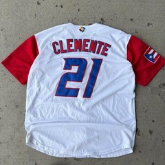 Mens WBC Roberto Clemente Puerto Rico Baseball Jersey SZ S
