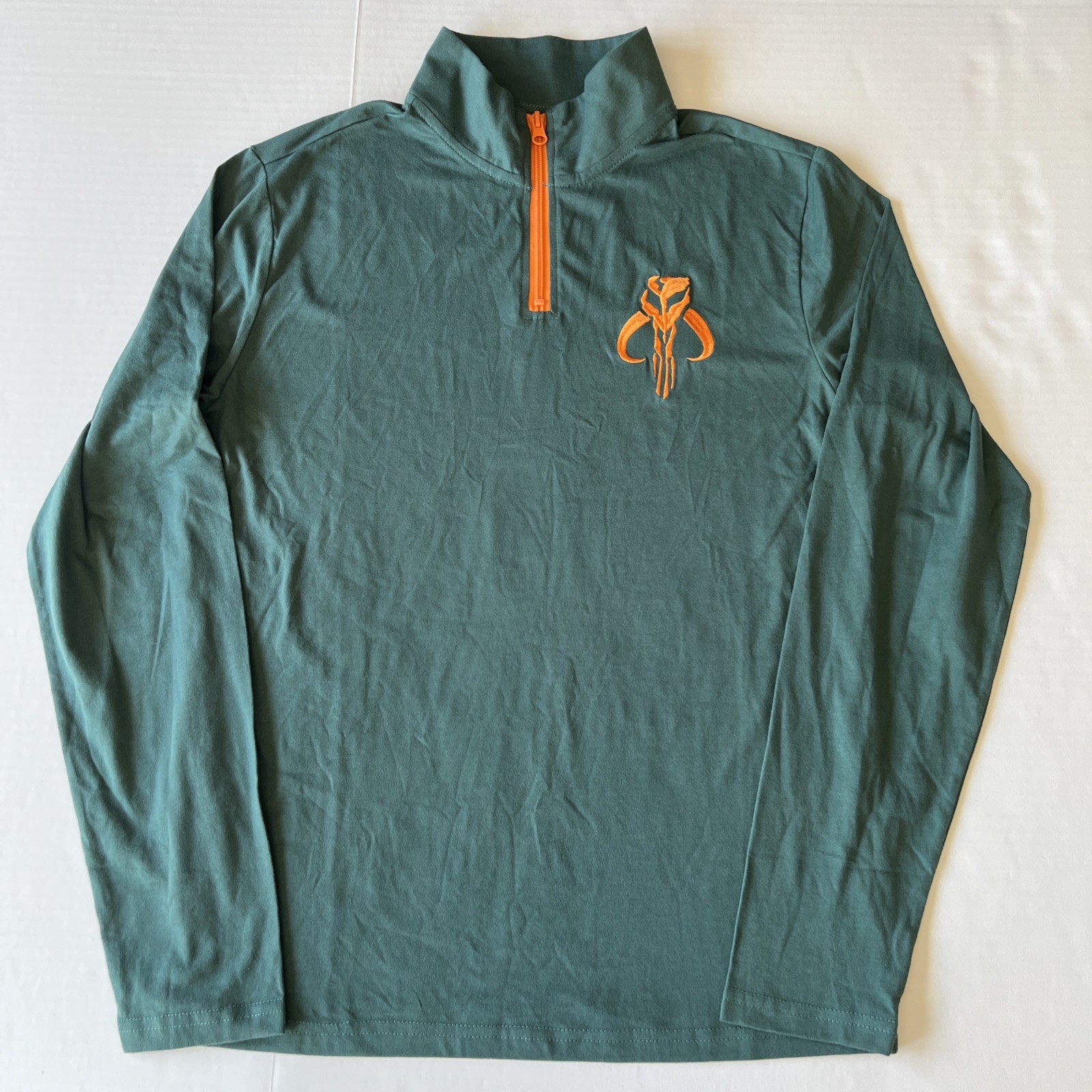Star Wars Mandalorian Mythosaur 1/4 Zip Pullover Men’s Small Green Lightweight gallery