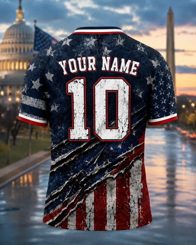 Patriotic USA 2026 Soccer Jersey Custom Name Number 10 Football Fan Shirt Gift gallery