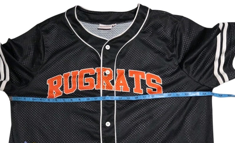Nickelodeon Rugrats Baseball Jersey Mesh Black Streetwear Adult 2XL Lightweight gallery