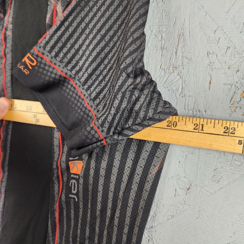 Funkier Cycling Jersey Mens Large Black Gray Red Full Zip Back Pockets Graphic gallery