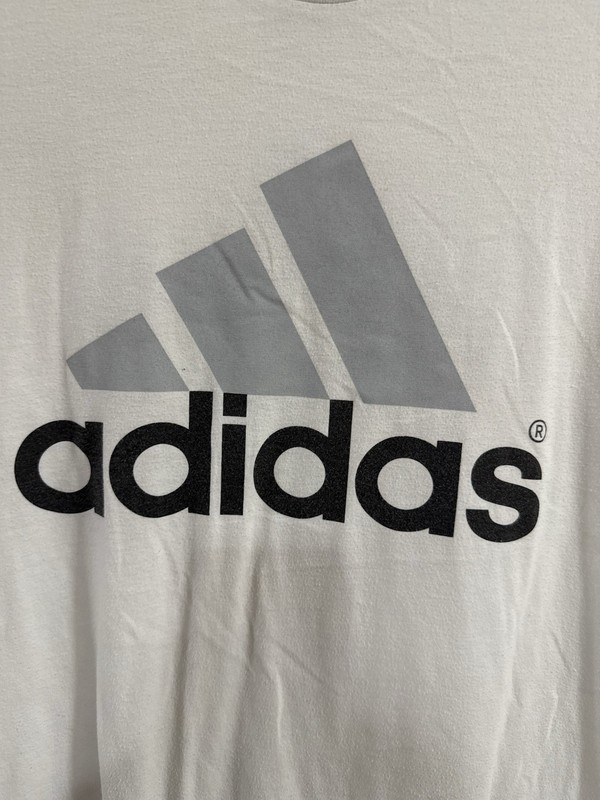 adidas The Go-To Performance Tee Men’s L White Short Sleeve Crew Logo Tee gallery