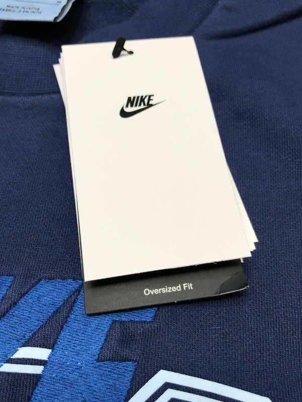 NEW Nike Air London Blue Oversize Medium Heavy Crewneck Sweater HQ1099-492 $95 gallery