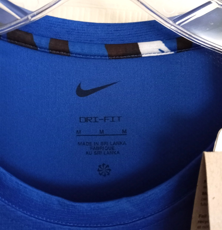 Nike Dri Fit MENS MEDIUM Training T-Shirt MOVE TO ZERO 75% Recycled Fibers BLUE gallery