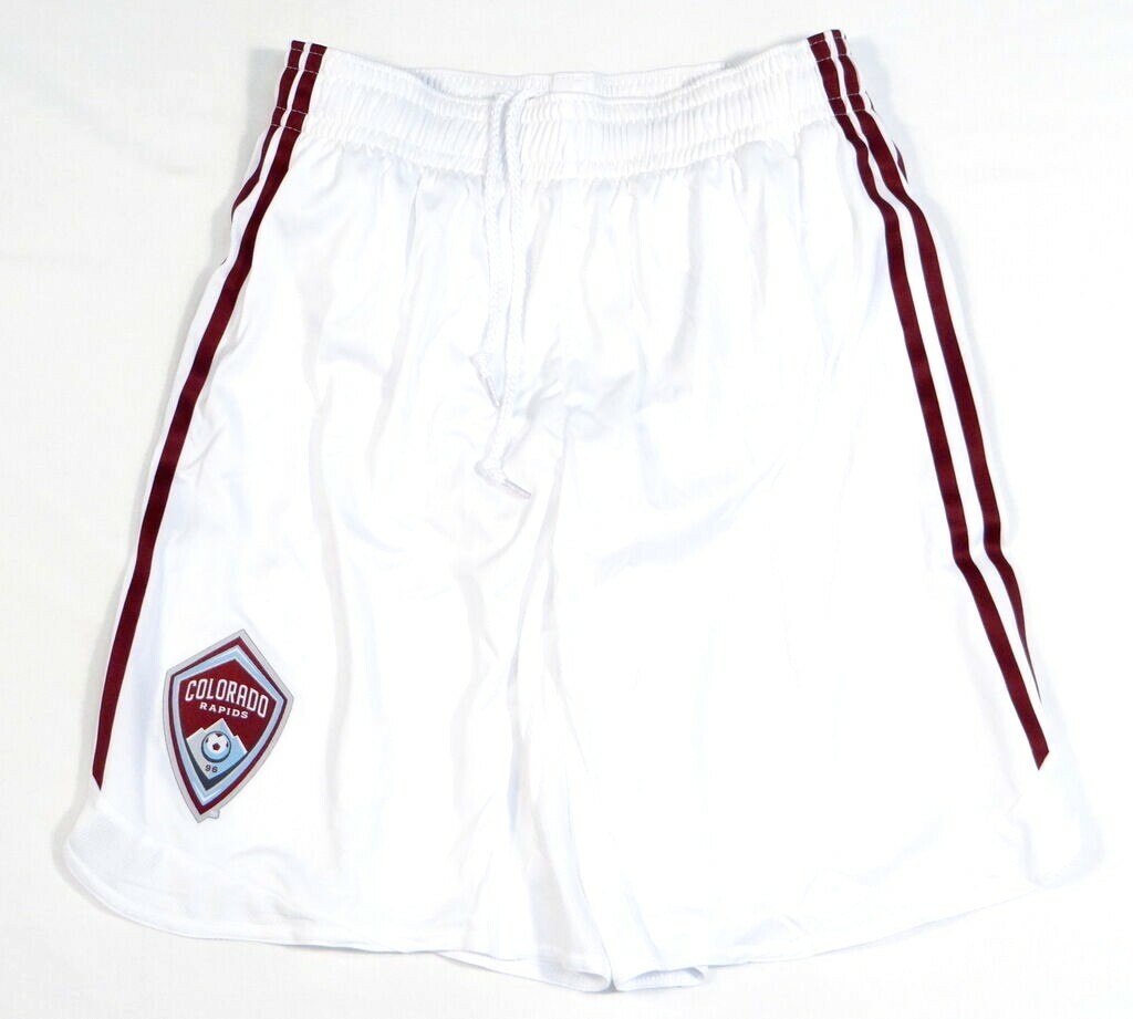 Adidas ClimaCool MLS Colorado Rapids White Brief Lined Soccer Shorts Men's NWT gallery