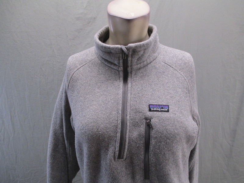 Patagonia Size M Mens Gray Fleece 1/4 Zip Pocket Outdoor Hiking Full Over 852 gallery