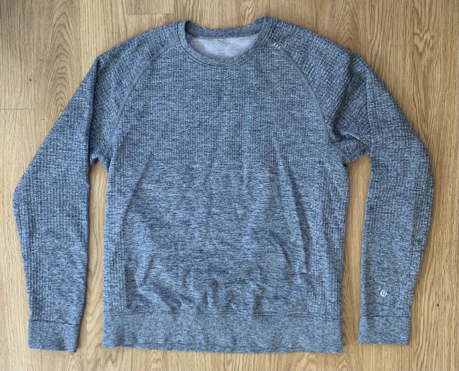 Lululemon Engineered Warmth Crewneck Mens Medium Gray Long Sleeve Wool Blend gallery