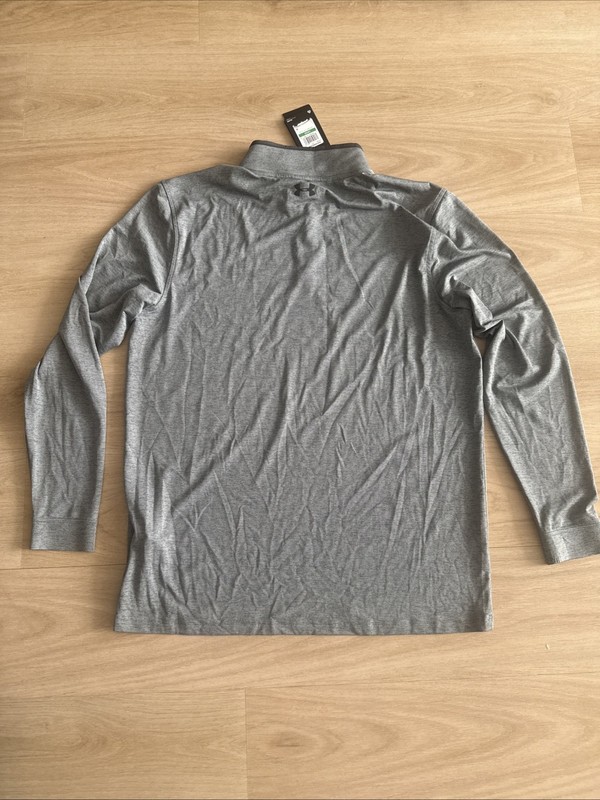Under Armour Men’s Large Qtr Zip Golf Pullover Long Sleeve Gray NWT UPF 30 gallery