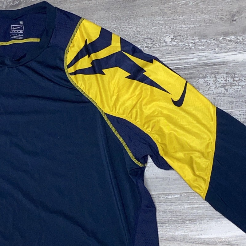 Kobe Bryant Blue Yellow Mamba Athletic Shirt Mens Size M Nike Team Long Sleeve gallery