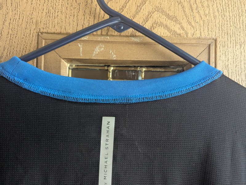 MSX By Michael Strahan Mens Blue Stripe Performance Jersey T-Shirt Blue Black... gallery