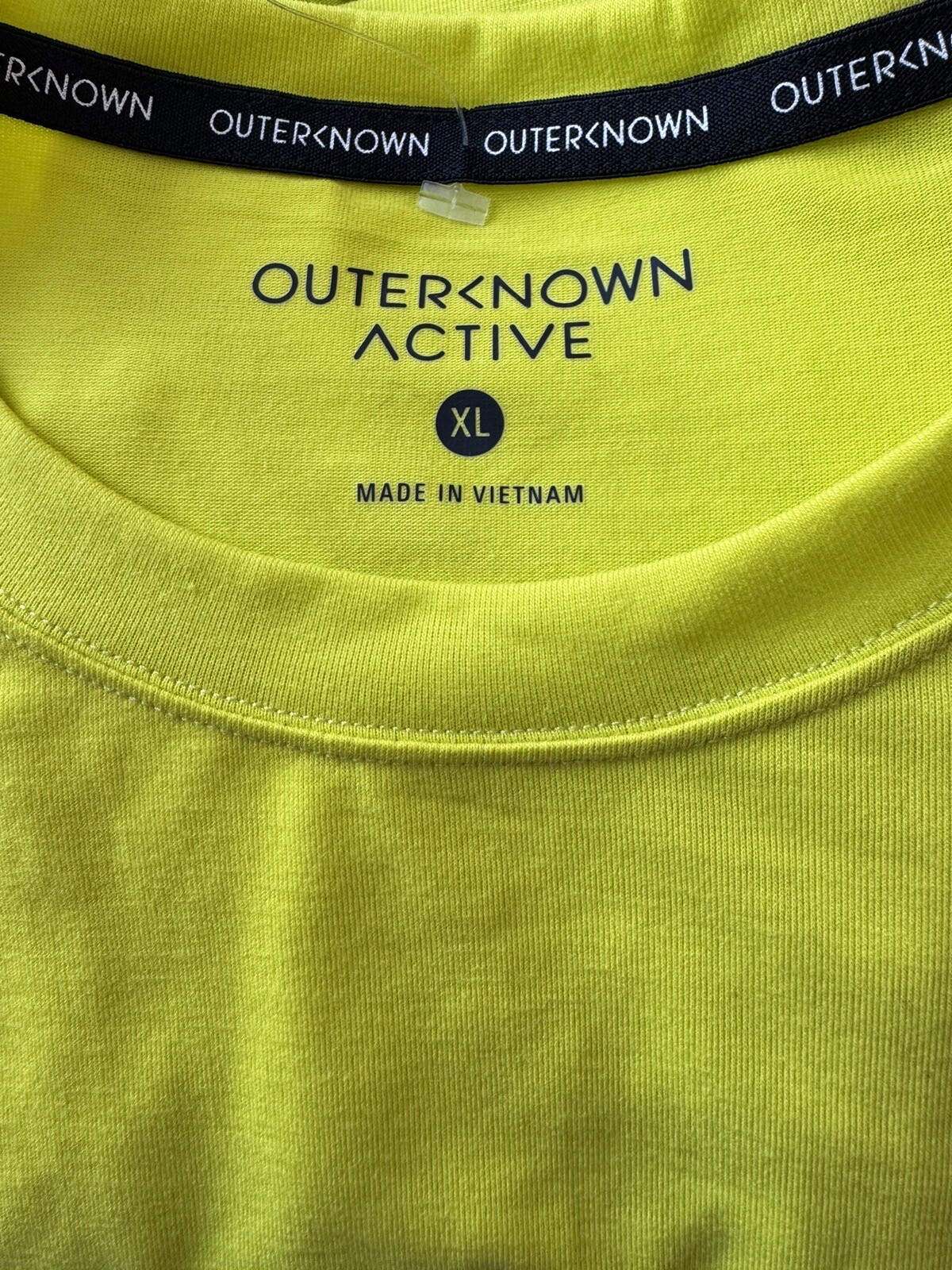 Outerknown Active Men’s Tee Size XL NWT Neon Yellow Recycled Polyester gallery