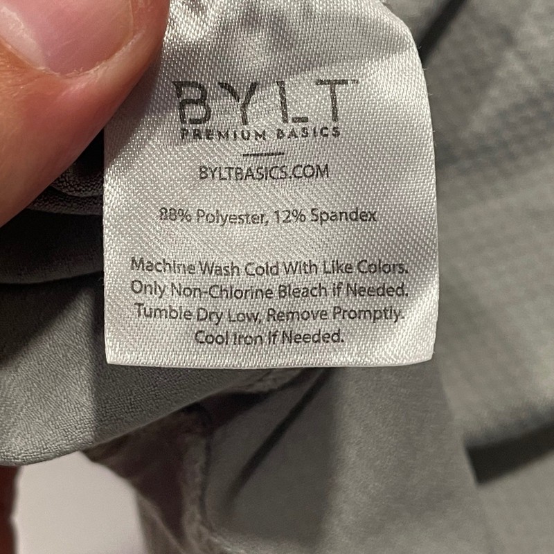 BYLT Premium Basics Mens Gray Long Sleeve Performance Shirt Athletic Top gallery